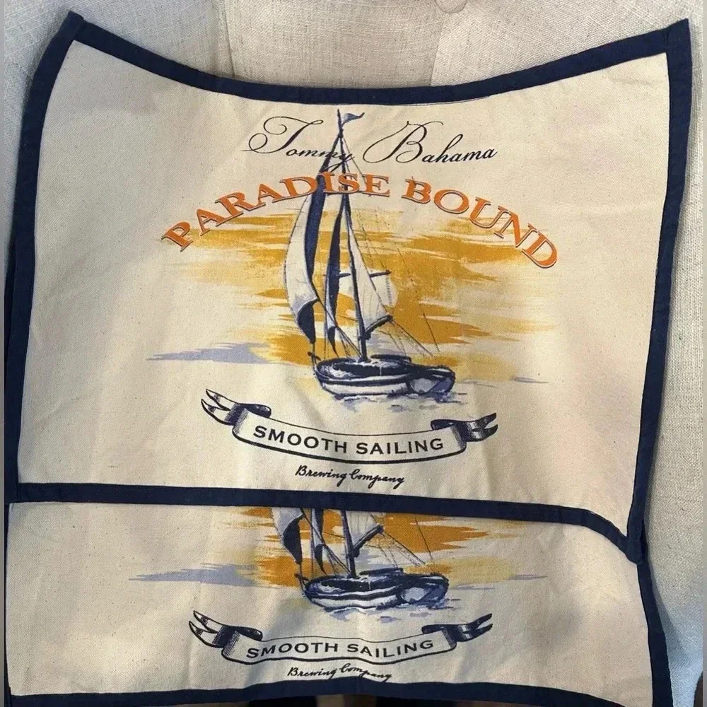 Tommy Bahama PARADISE BOUND Smooth Sailing Brewing Co. Placemats Set of 2 NWOT